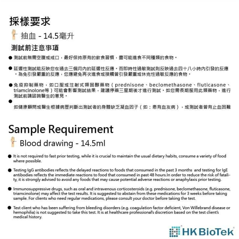 【德國 DST】大中華區 食物敏感測試(IgG 延遲性)