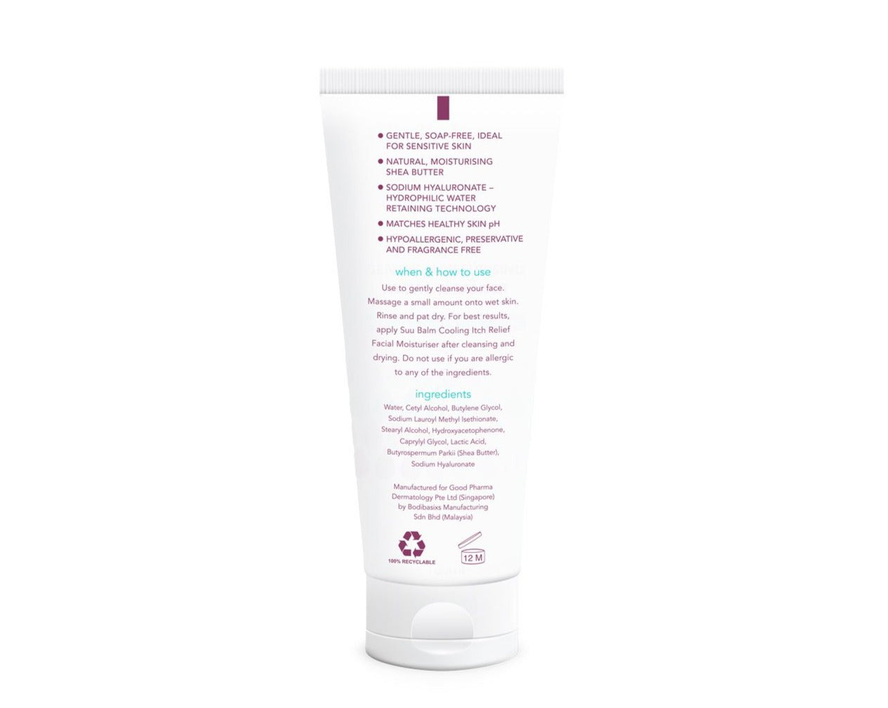 【Suu Balm】 速效舒敏保濕潔面乳 Fast-Acting Soothing Moisturizing Cleanser 100ml