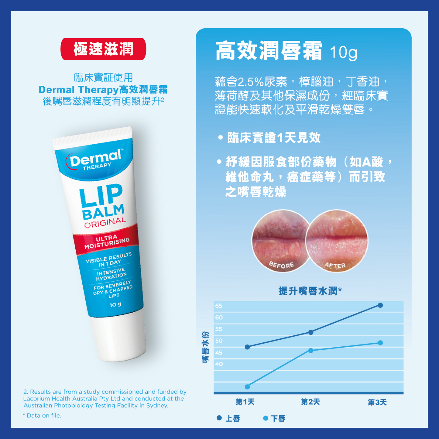 【Dermal Therapy】高效潤唇膏 Lip Balm 10g