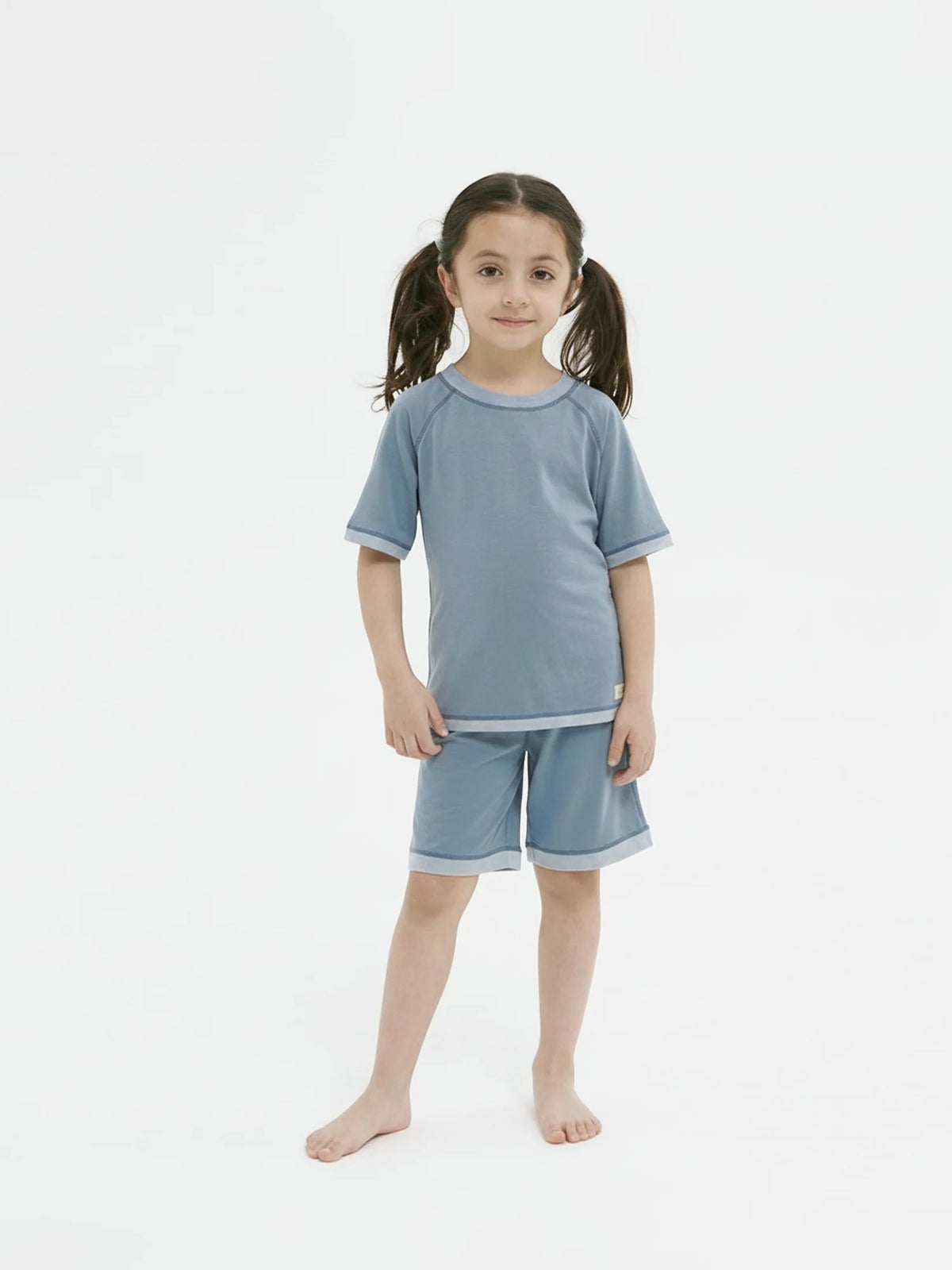 【EczeWear】濕疹舒緩保濕護膚衣服系列 - 圓領插肩短袖T恤 (男女童裝) Kids Eczema Relief Short Sleeve Round Neck T-Shirt (Unisex)