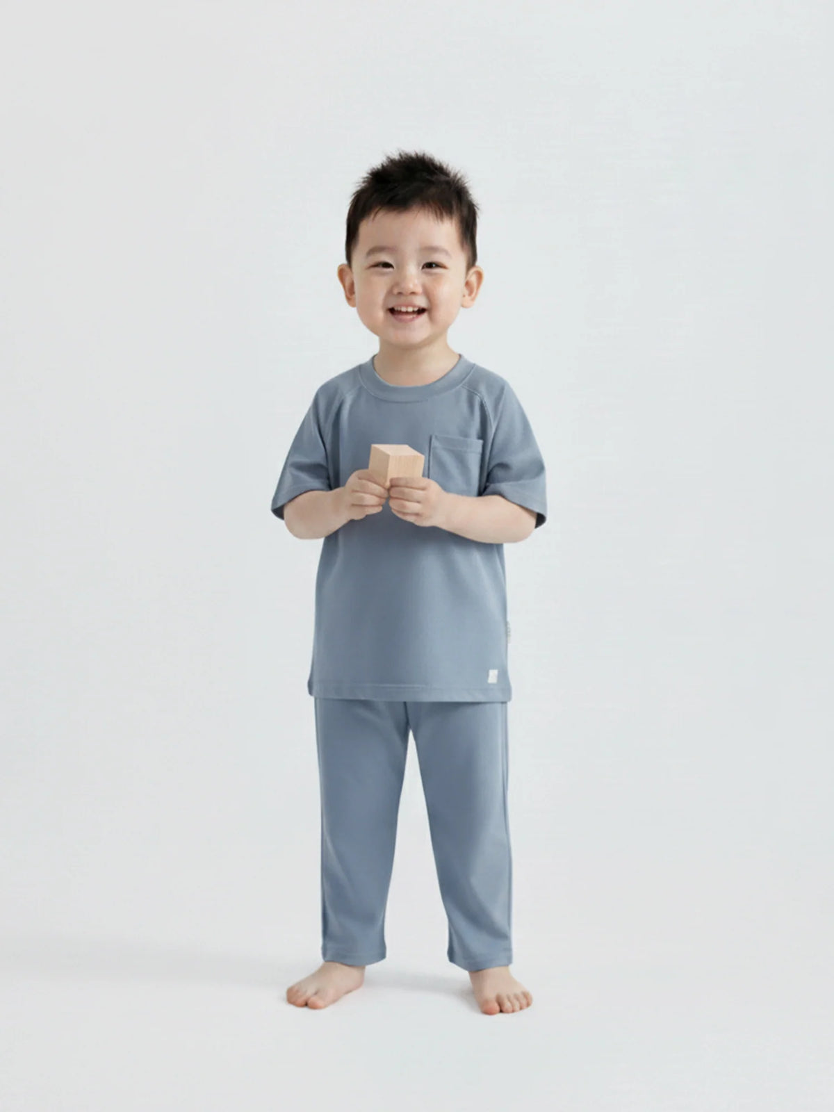 【EczeWear】濕疹舒緩保濕護膚衣服系列 - 短袖圓領上衣 (男女童裝) Kids - Loungewear Crew Neck Short-Sleeved Eczema Relief T-shirt (Unisex)
