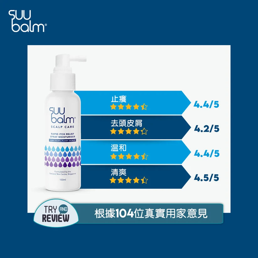 【Suu Balm】 速效舒敏頭皮保濕噴霧 Fast-Acting Soothing Scalp Moisturizing Mist 100ml