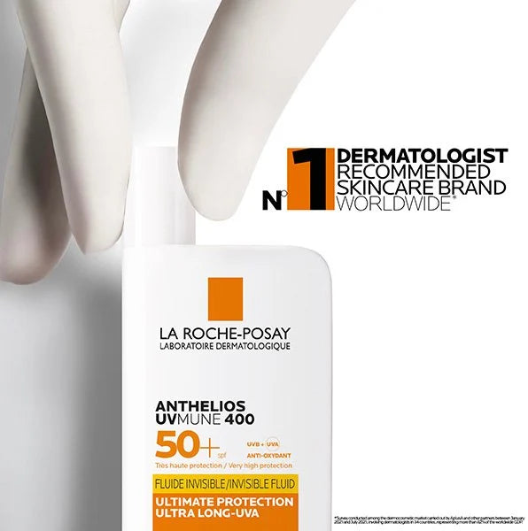 【La Roche-Posay】全效廣譜輕盈隔離乳液  ANTHELIOS UVMUNE 400 INVISIBLE FLUID SPF50+ 50ml