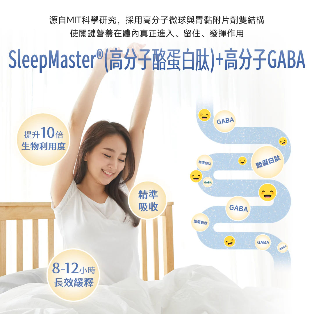 NatureU 眠 SleepMaster® GABA+Lactium® 深睡片 Deep Sleep 15粒/瓶