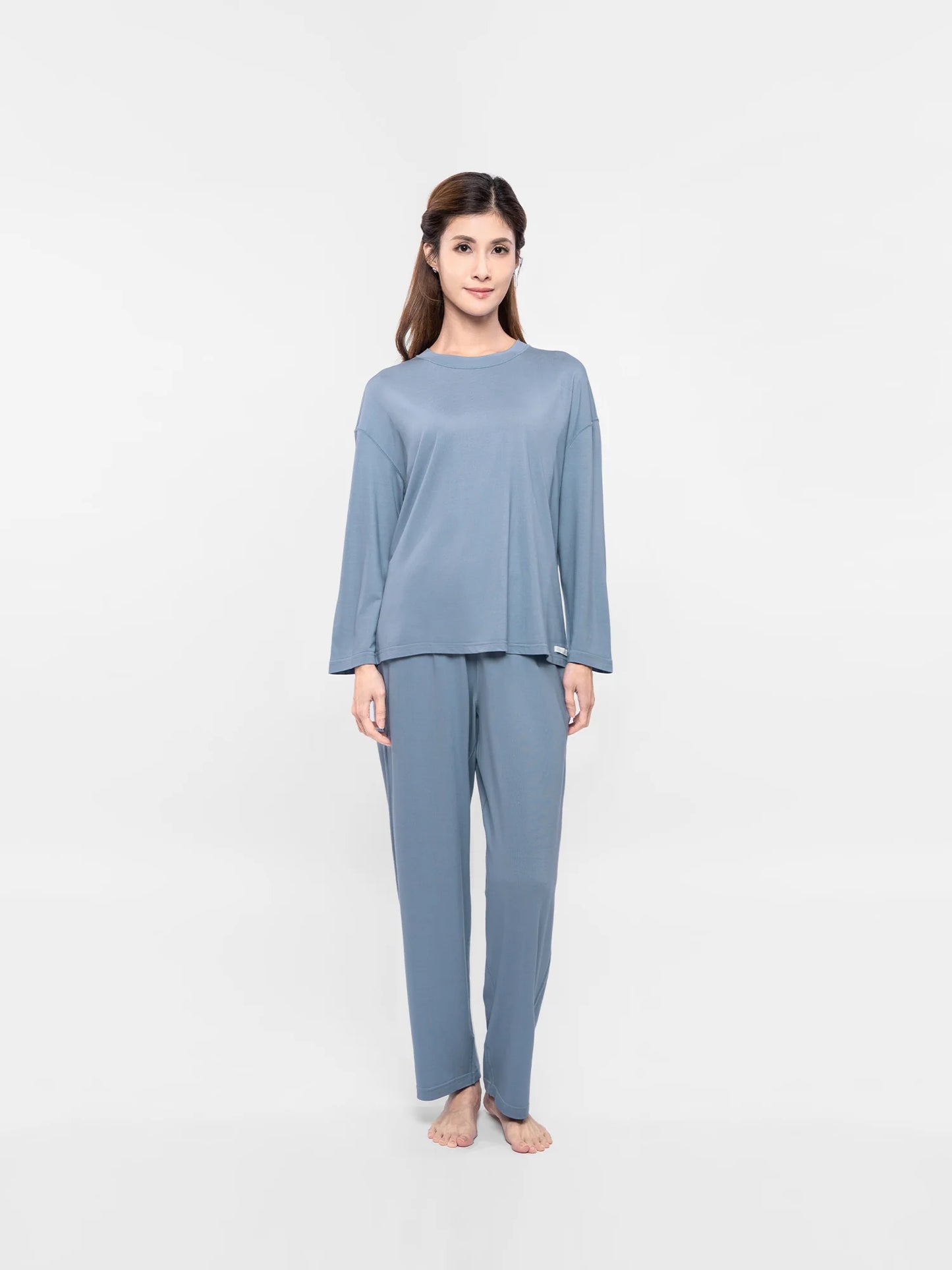【EczeWear】女裝濕疹舒緩保濕落肩長袖T恤 Women Long Sleeve Eczema Relief Upshirt
