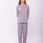 【EczeWear】女裝保濕護膚家居服 - 長袖圓領上身睡衣 (彈性袖口) Women Loungewear - Long Sleeve Round Neck Eczema Relief Shirt (Elastic Sleeve Cuff)