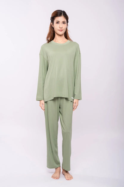 【EczeWear】女裝濕疹舒緩保濕落肩長袖T恤 Women Long Sleeve Eczema Relief Upshirt