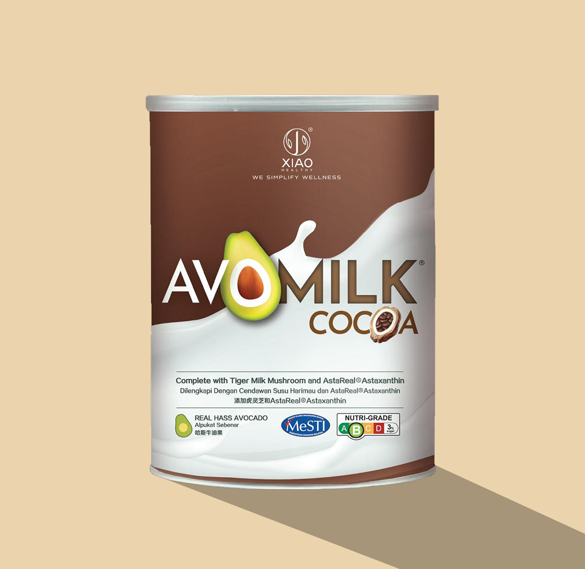 XIAO HEALTHY AvoMilk Cocoa 純可可牛油果豆奶 850g (罐裝)